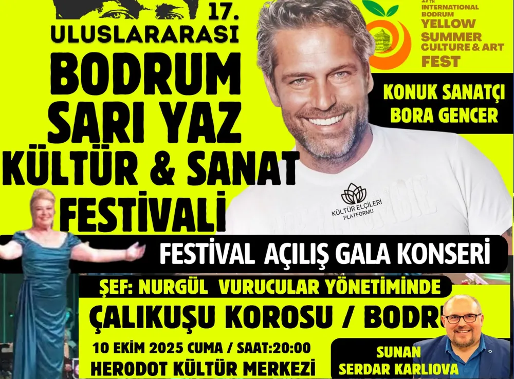 17. Uluslararası Bodrum Sarı Yaz Kültür ve Sanat Festivali Başlıyor